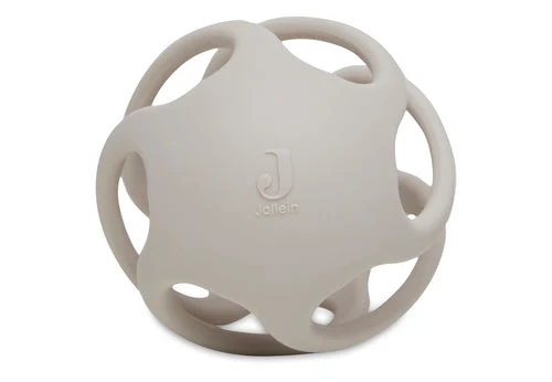 Jucarie pentru dentite din silicon, Minge Ø 9,5cm Nougat, Jollein