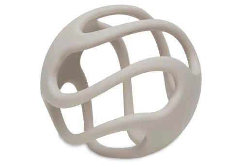 Jucarie pentru dentite din silicon, Minge Ø 9,5cm Nougat, Jollein 2
