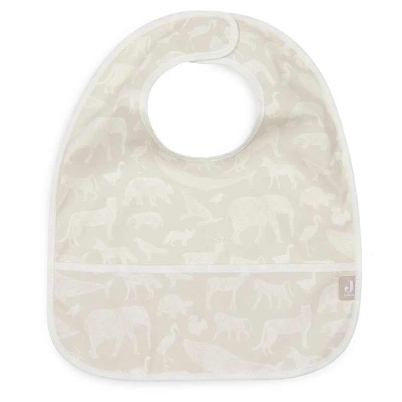 Baveta Impermeabil Animals Nougat (2pack) Jollein 2