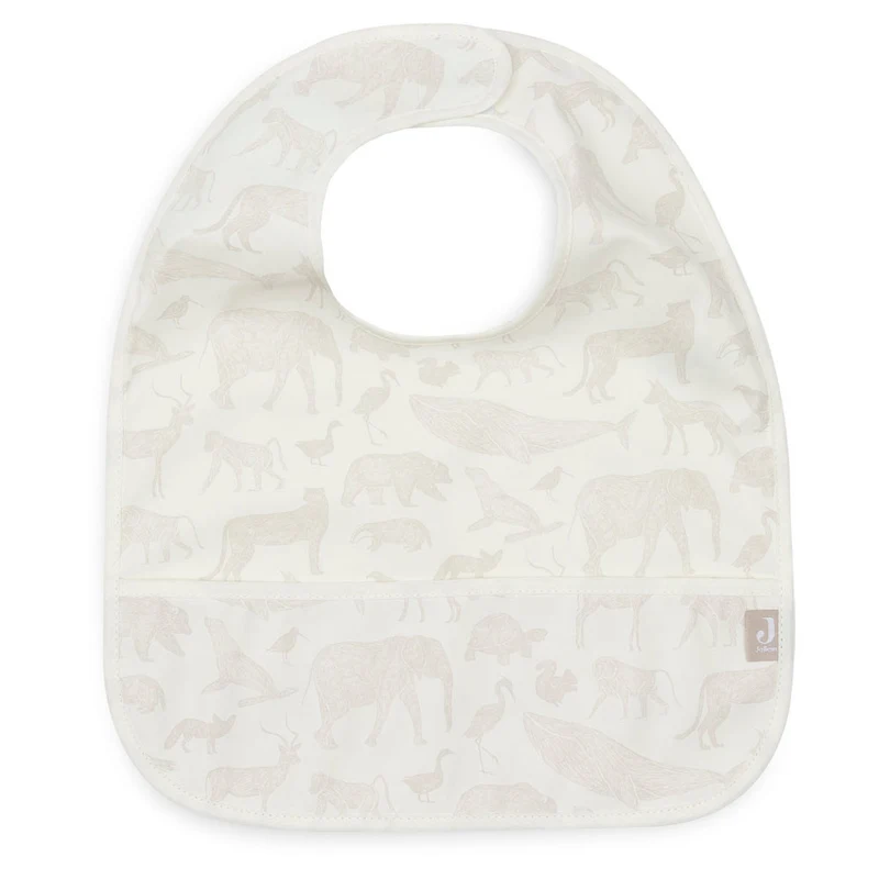 Baveta Impermeabil Animals Nougat (2pack) Jollein 3