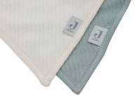 Baveta Bandană Velvet Rib Sea Green/Ivory (2 buc), Jollein 4