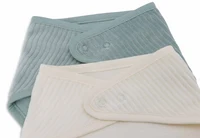 Baveta Bandană Velvet Rib Sea Green/Ivory (2 buc), Jollein 3