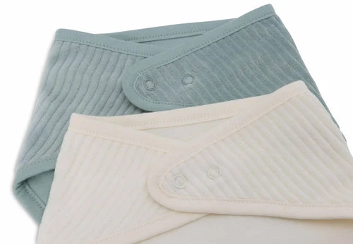 Baveta Bandană Velvet Rib Sea Green/Ivory (2 buc), Jollein 3