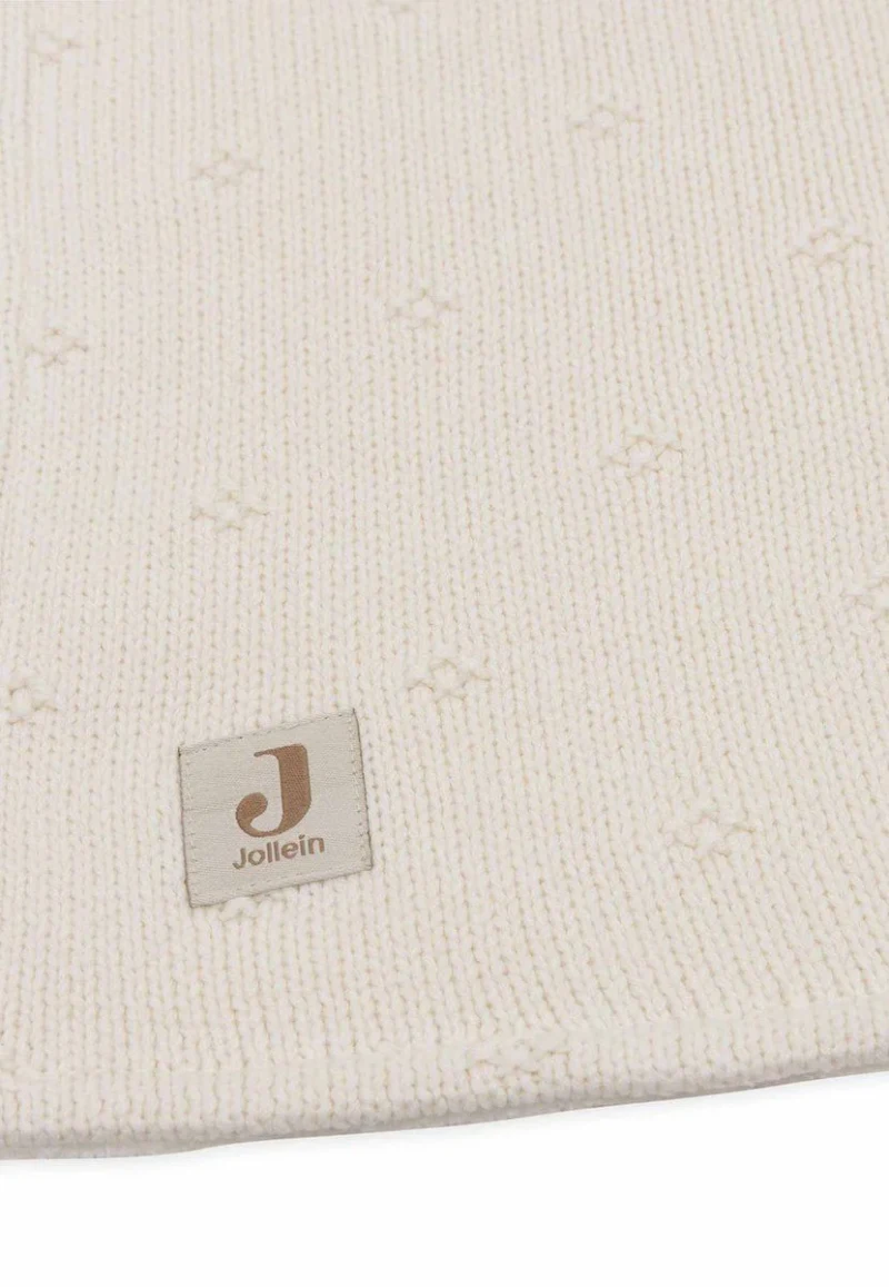 Patura Jollein 100x150cm Cosy Knit Ivory/Velvet 3