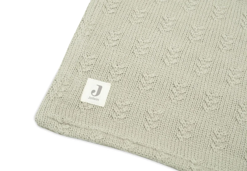 Patura tricotata Jollein 75x100cm Grain Verde Olive/Velvet 4