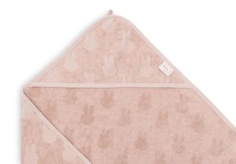 Prosop de baie cu gluga Jollein Terry 75x75cm Miffy Jacquard Wold Rose 3