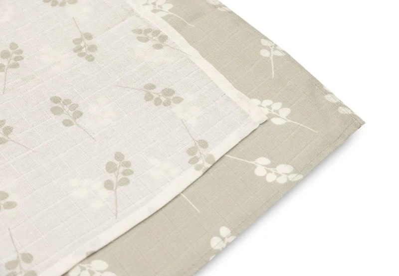 Pelinci muselina Jollein 115x115cm Twig Verde Olive (2pack) 3