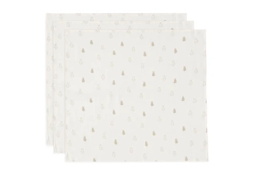 Pelinci muselina Jollein 70x70cm Happy Miffy Nougat (3pack)