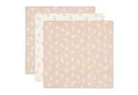 Pelinci muselina Jollein 70x70cm Twig Wild Rose (3pack)