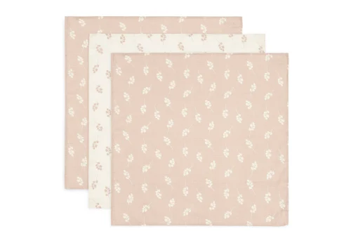 Pelinci muselina Jollein 70x70cm Twig Wild Rose (3pack)