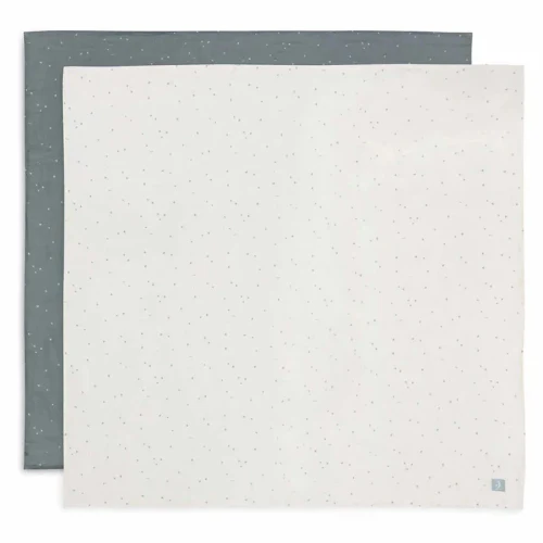 Pelincute muselina Jollein 115x115cm Sea Green/Ivory (2pack)