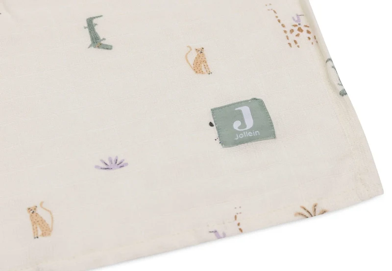 Pelincute muselina Jollein 115x115cm Jungle Jambo (2pack) 3