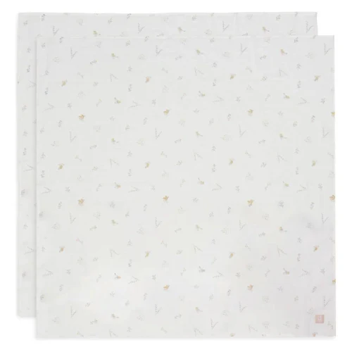 Pelincute muselina Jollein 115x115cm Lovely Birds (2pack)