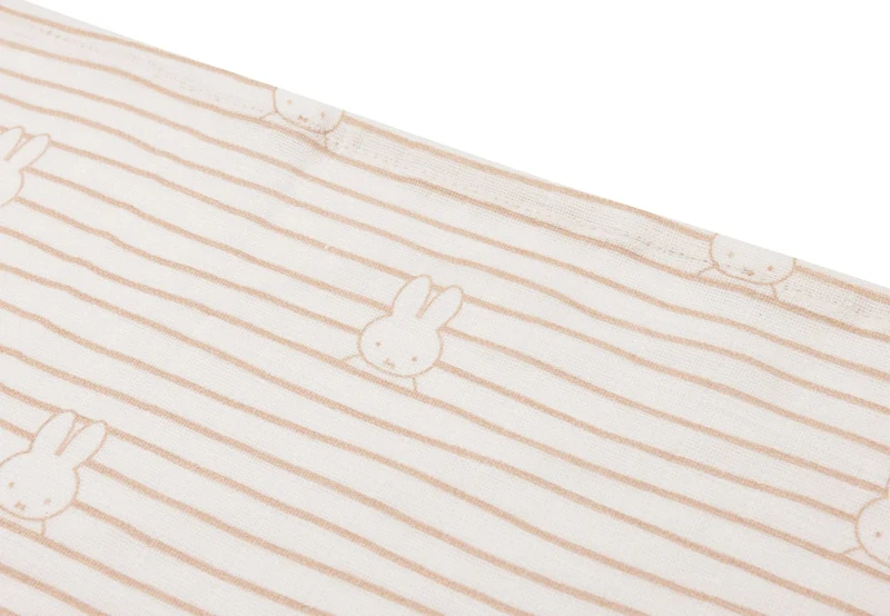 Муслиновые пелёнки Jollein 70×70 см Miffy Stripe Biscuit (3 шт.) 3
