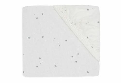 Cearsaf cu elastic Jersey Jollein 60x120 cm Twinkling Sea Green
