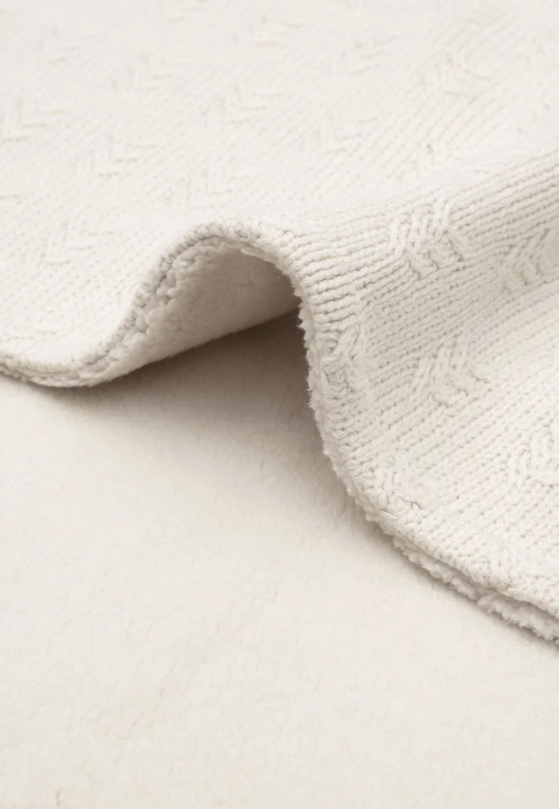 Вязаный плед Jollein Grain Knit Oatmeal/Velvet 100 × 150 см 4
