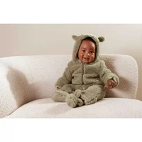 Combinezon din teddy - Soft Green - marimea 62/68 - Little Dutch 5
