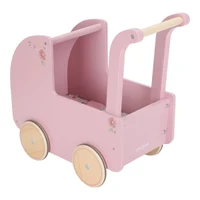 Ретро-коляска для кукол из дерева FSC — Soft Flowers — Little Dutch 3