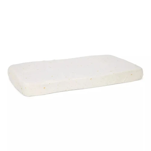 Cearsaf cu elastic din bumbac organic pentru landou - 40x80 cm - Moon and Stars - Little Dutch