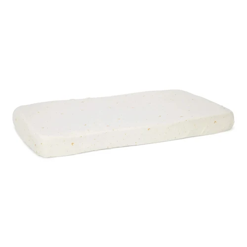 Cearsaf cu elastic din bumbac organic pentru patut - 70x140/150 cm - Moon and Stars - Little Dutch