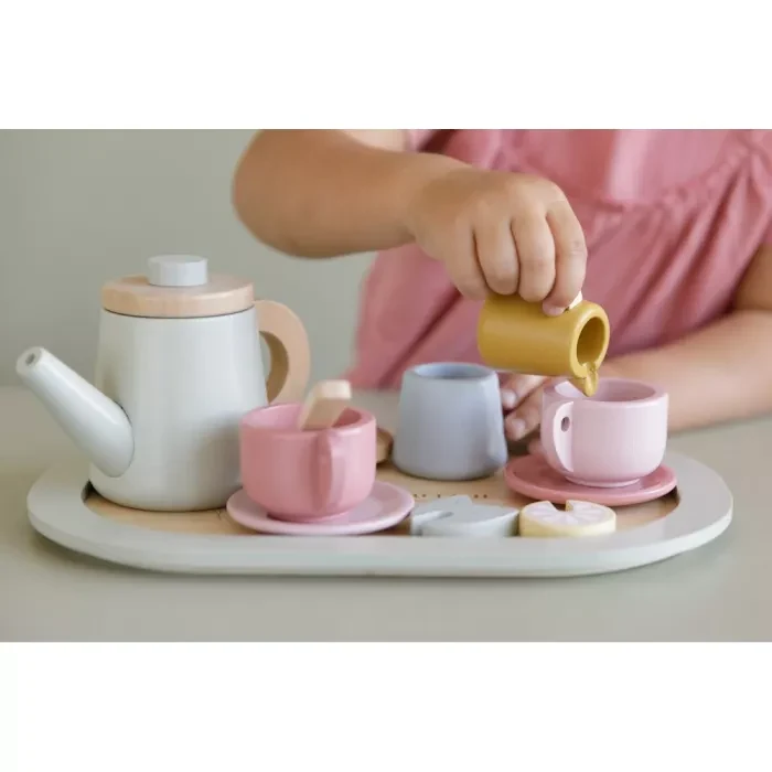Set de ceai din lemn FSC pentru jocul de rol - Little Dutch 2