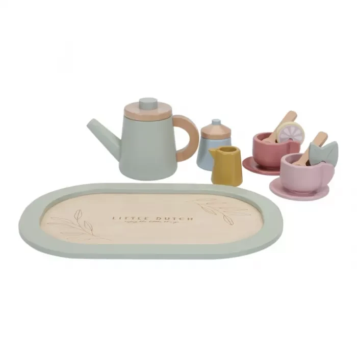 Set de ceai din lemn FSC pentru jocul de rol - Little Dutch 3