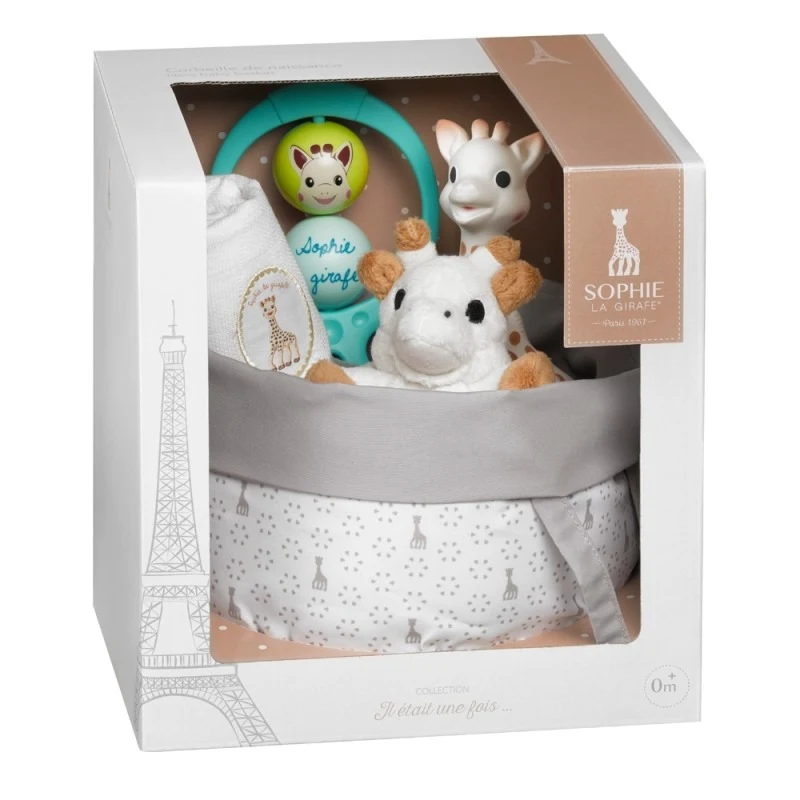 Подарочный набор для новорождённого в корзине Girafa Sophie 2