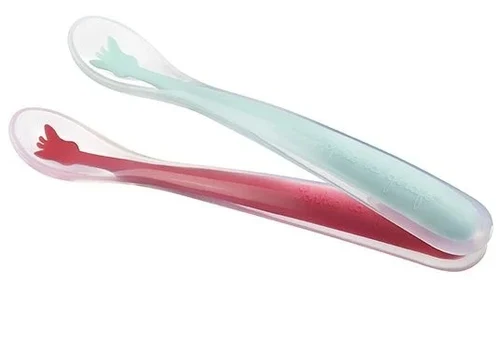 Set 2 lingurite din silicon colectia So Pure Girafa Sophie