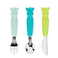 Set tacamuri din inox cu maner silicon Girafa Sophie