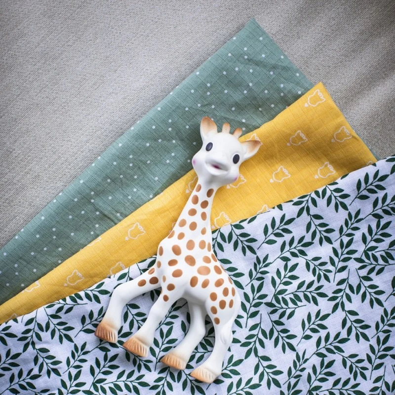 Набор из 4 муслиновых пеленок (цветные) 70×70 см Girafa Sophie 3