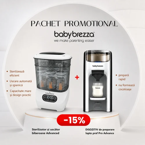 Pachet Promo Espresor lapte praf Formula Pro Advanced + Sterilizator si uscator biberoane Advanced Baby Brezza