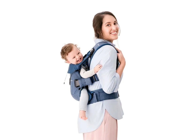 Анатомический рюкзак-переноска BabyBjörn One Denim Midnight Blue с несколькими положениями для ношения, хлопок 2