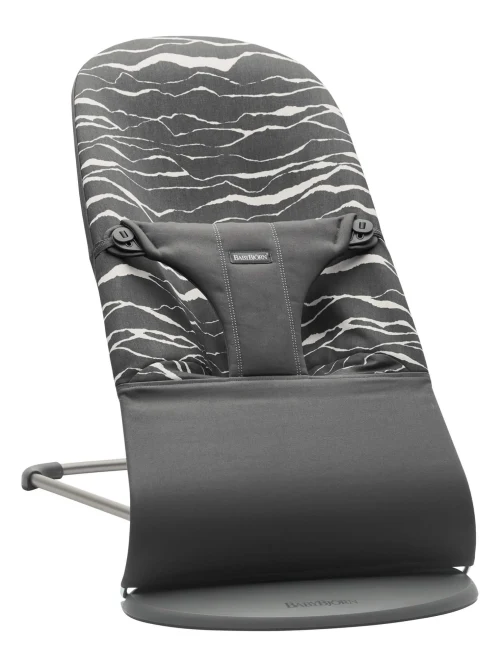 Balansoar BabyBjorn Bliss Anthracite/Landscape, Bumbac - Editie Limitata
