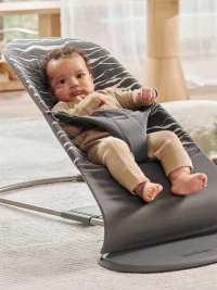 Balansoar BabyBjorn Bliss Anthracite/Landscape, Bumbac - Editie Limitata 2