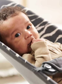Balansoar BabyBjorn Bliss Anthracite/Landscape, Bumbac - Editie Limitata 3