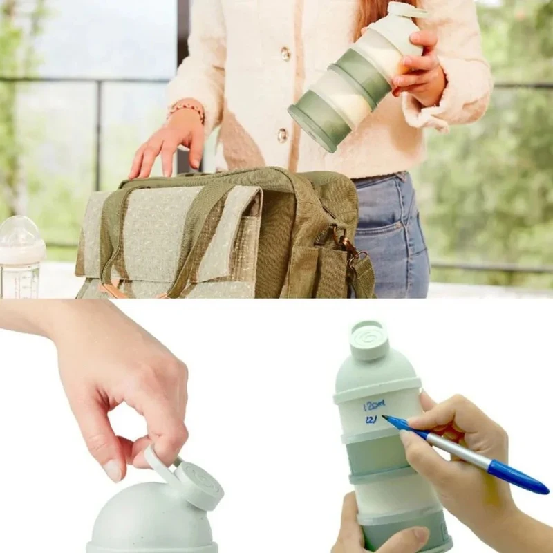 Dozator pentru lapte praf Babymoov Mineral Green 4