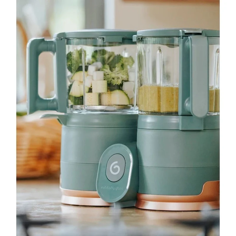Стеклянный и стальной многофункциональный робот 4 в 1 Babymoov Nutribaby Glass 2
