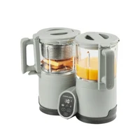 Robot multifunctional 4 in 1 Babymoov Nutribaby Glass Celadon Green din sticla si otel inoxidabil 2