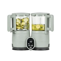 Robot multifunctional 4 in 1 Babymoov Nutribaby Glass Celadon Green din sticla si otel inoxidabil