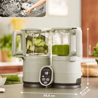 Robot multifunctional 4 in 1 Babymoov Nutribaby Glass Celadon Green din sticla si otel inoxidabil 5