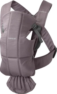 Анатомический рюкзак-переноска BabyBjörn Mini Dark Purple с несколькими положениями для ношения, хлопок