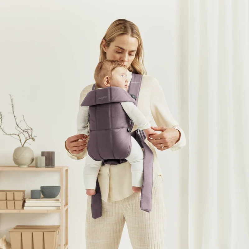 Анатомический рюкзак-переноска BabyBjörn Mini Dark Purple с несколькими положениями для ношения, хлопок 4