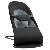 Balansoar BabyBjorn Balance Soft Black/Grey, Bumbac cu bara de jucarii 2