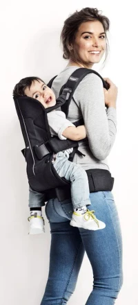 Анатомический рюкзак-переноска BabyBjörn One Denim Grey с несколькими положениями для ношения, хлопок 3