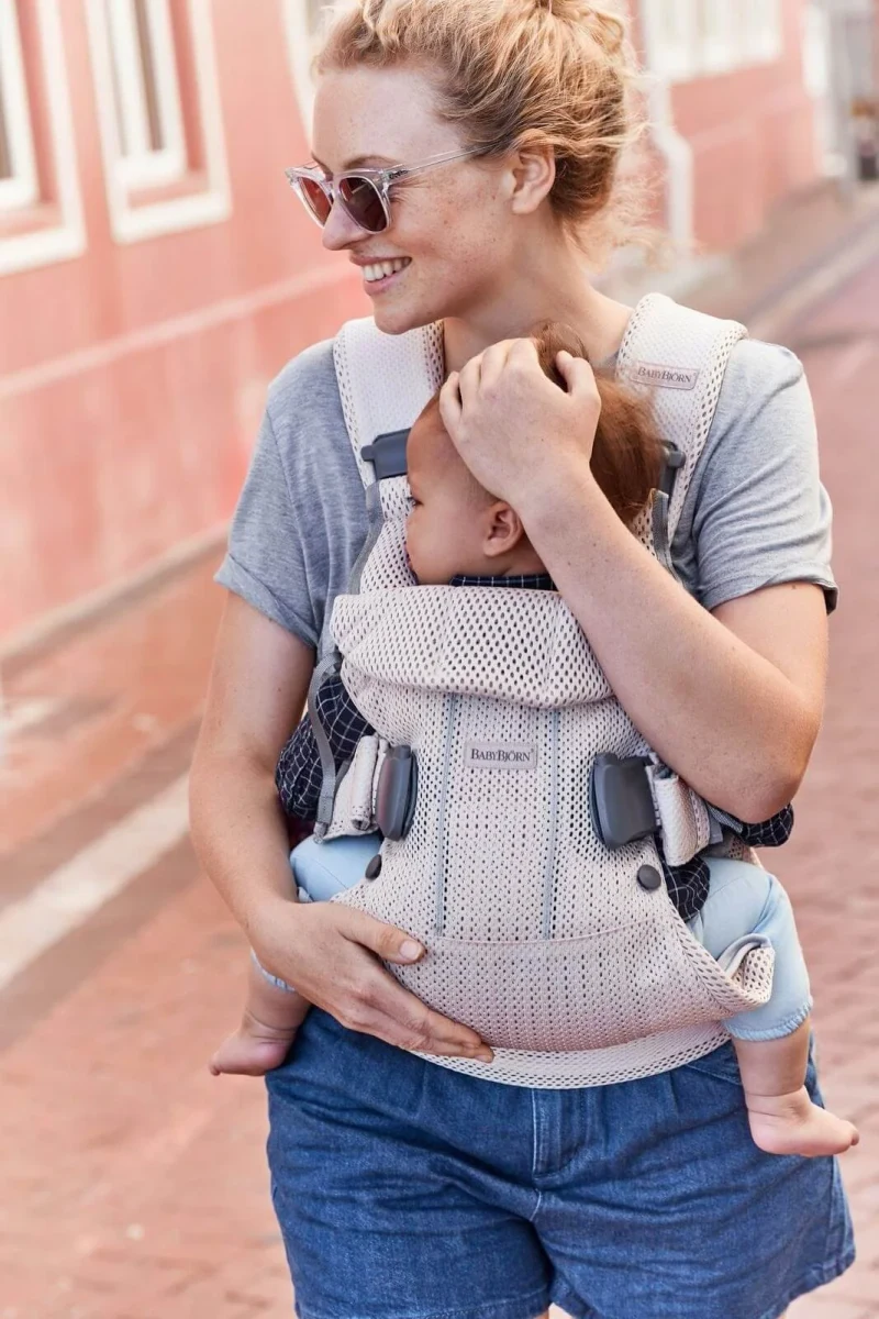 Анатомический рюкзак-кенгуру BabyBjorn One Air Pearly Pink, 3D Mesh 2