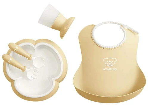 Set pentru alimentatie BabyBjorn Powder Yellow