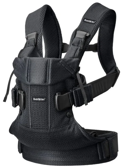 Marsupiu anatomic BabyBjorn One Air Black, 3D Mesh