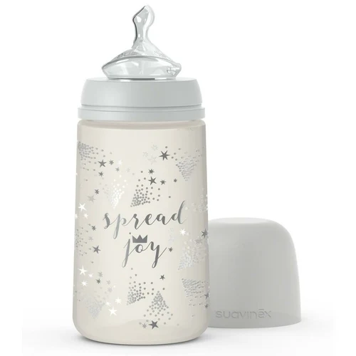 Бутылочка Suavinex Spread Joy, серая, 270 мл