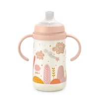 Cana cu cioc din silicon, 270 ml, +6 luni, „Plimbari prin park” / verde Suavinex 2