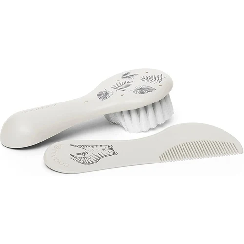 Set perie si pieptene Alb Suavinex